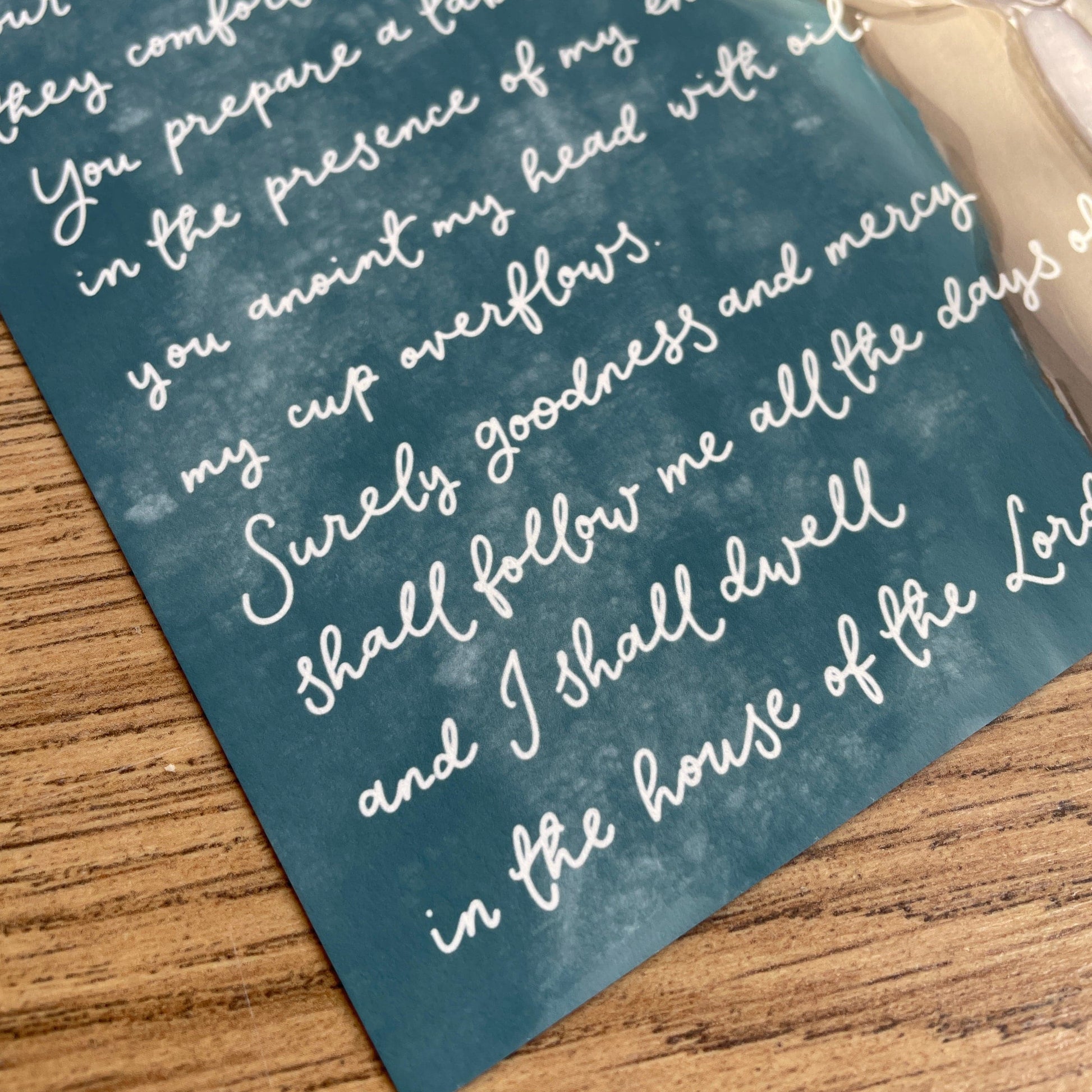 Christian Print - Psalm 23 with Shepherd And Hope Designs Print