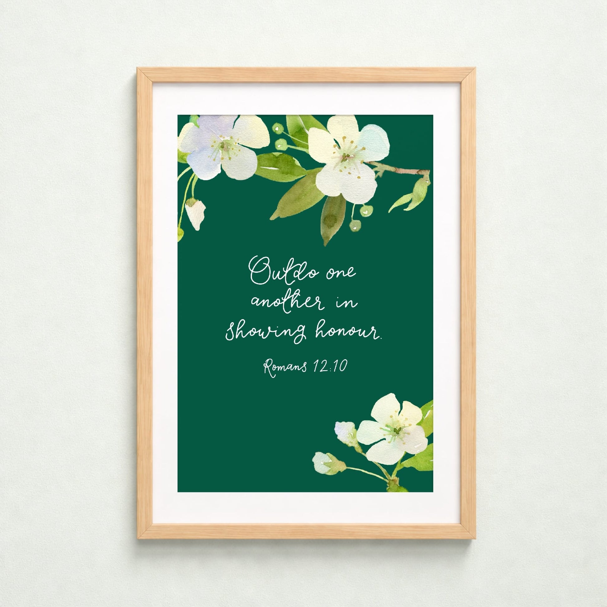 Christian Print - Romans 12:10 - Outdo One Another And Hope Designs Print