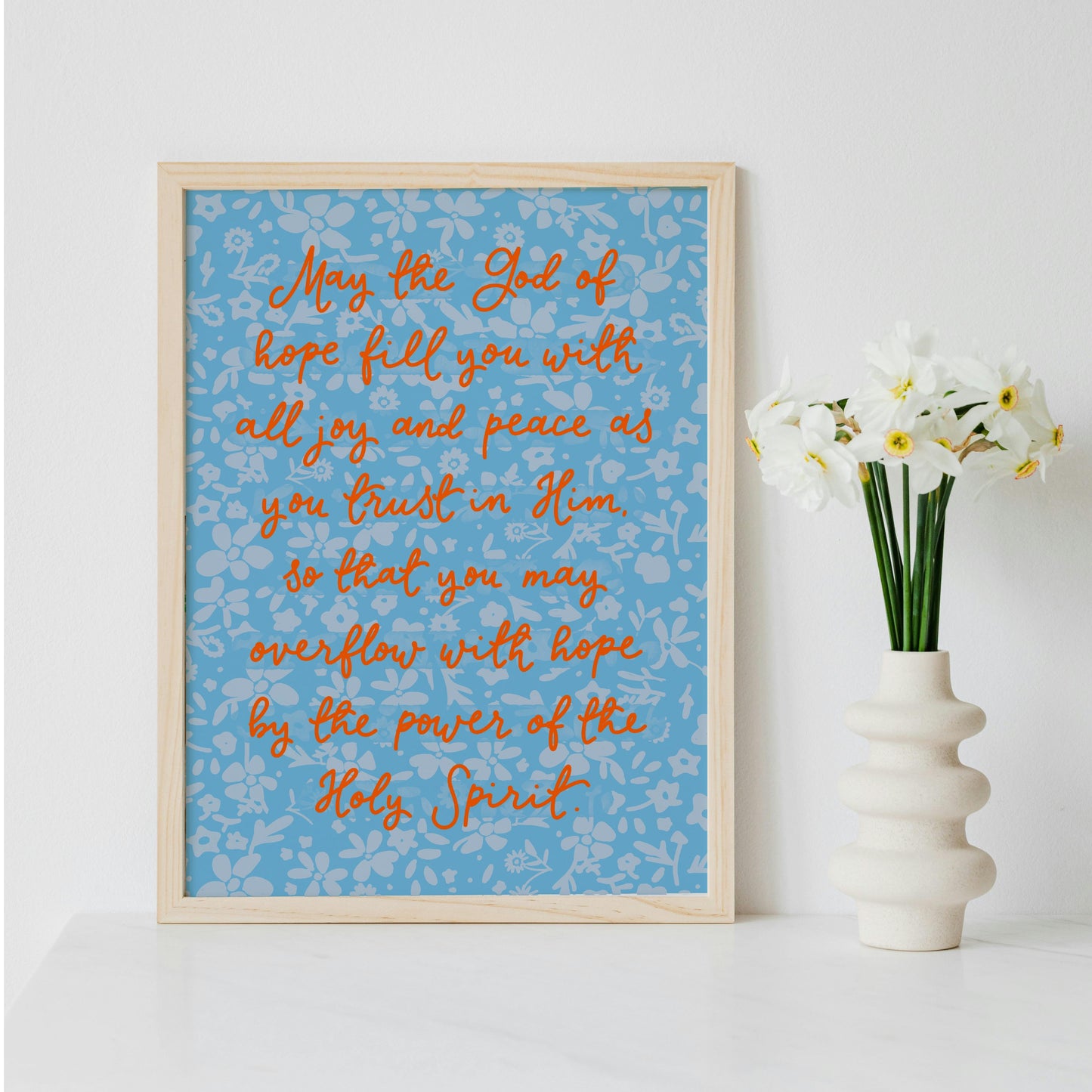 Christian Print - Romans 15:13 And Hope Designs Print