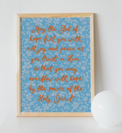 Christian Print - Romans 15:13 And Hope Designs Print