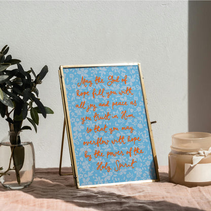 Christian Print - Romans 15:13 And Hope Designs Print