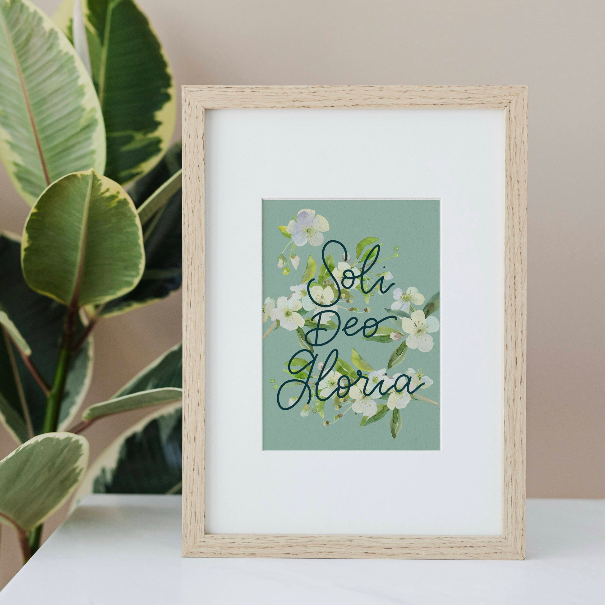 Christian Print - Soli Deo Gloria And Hope Designs Print