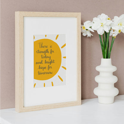 Christian Print - Strength For Today And Hope Designs Print