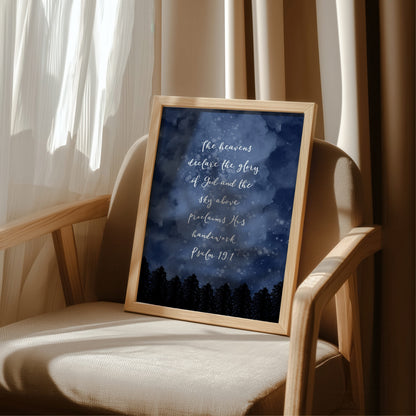 Christian Print - The Heavens Declare The Glory Of God And Hope Designs Print