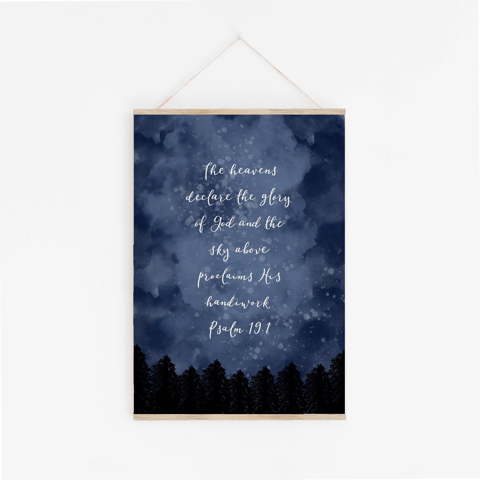 Christian print - The heavens declare the glory of God And Hope Designs Print