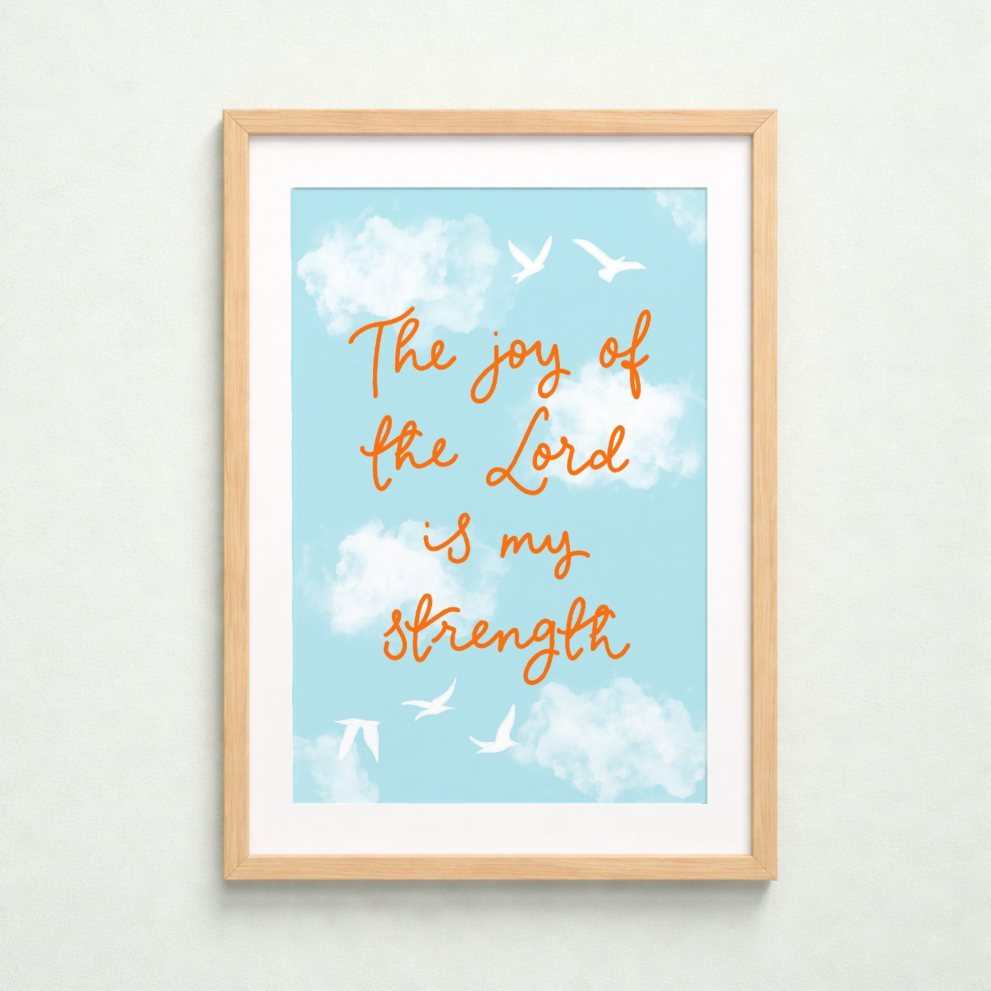 Christian Print - The Joy Of The Lord Is My Strength And Hope Designs Print