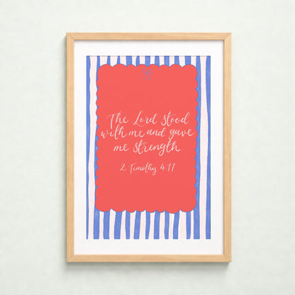 Christian Print - The Lord Stood With Me And Hope Designs Print