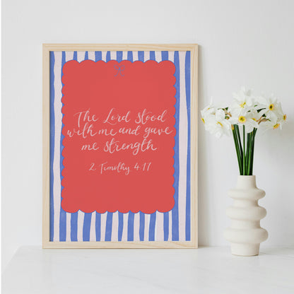 Christian Print - The Lord Stood With Me And Hope Designs Print