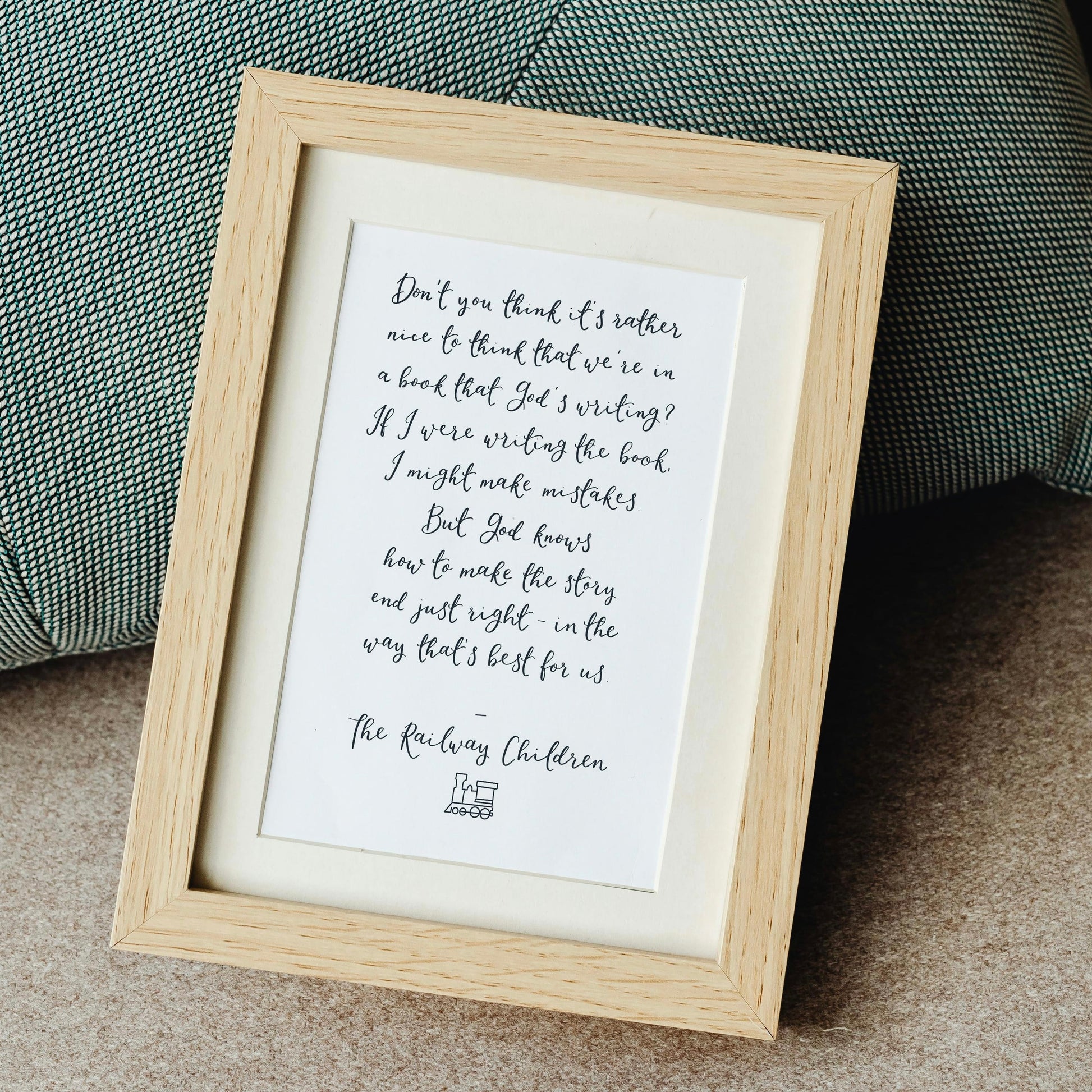 Christian Print - The Railway Children Quote And Hope Designs Print