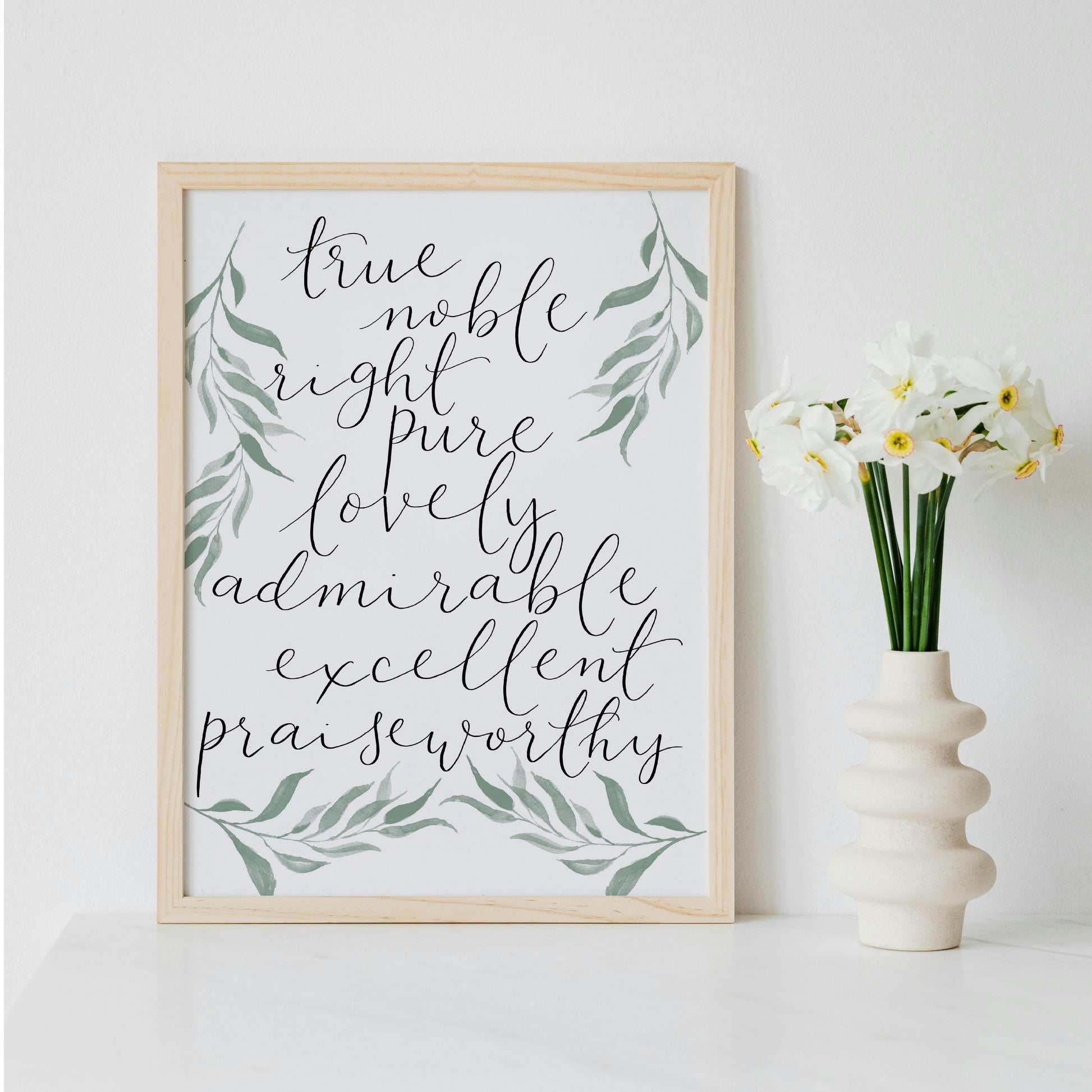 Christian Print - Think About These Things And Hope Designs Print