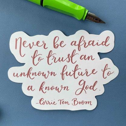 Christian sticker, Corrie Ten Boom quote And Hope Designs stickers