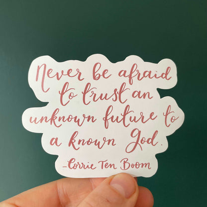 Christian sticker, Corrie Ten Boom quote And Hope Designs stickers