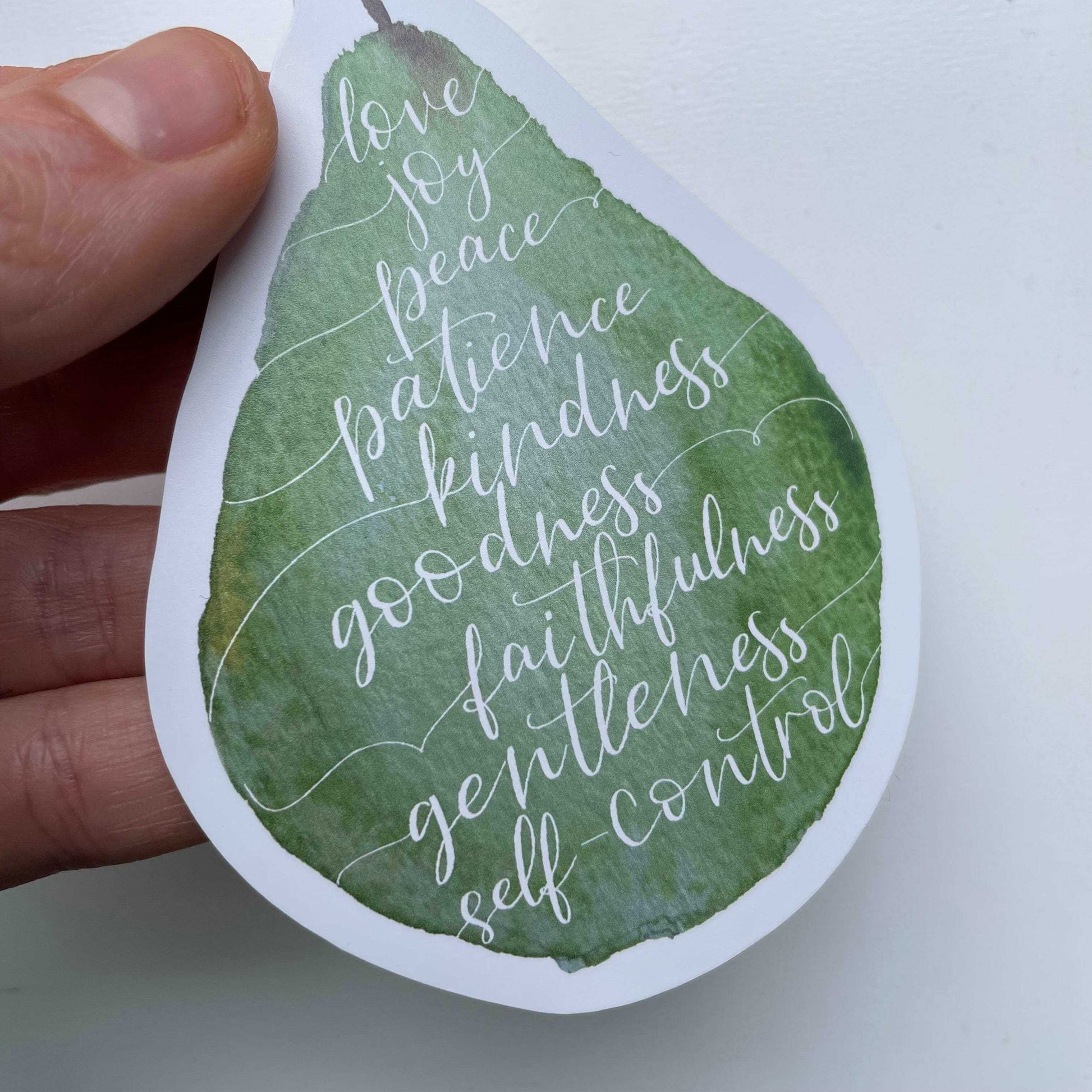 Christian sticker, fruit of the spirit pear And Hope Designs stickers