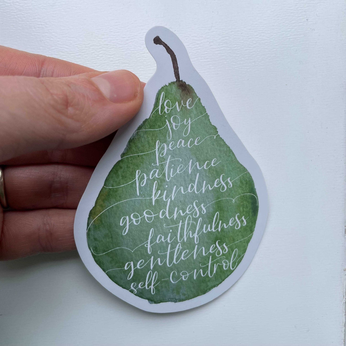 Christian sticker, fruit of the spirit pear And Hope Designs stickers