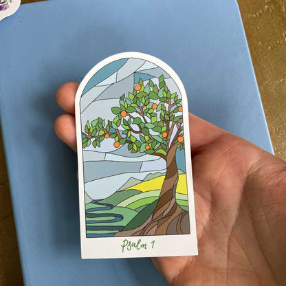 Christian sticker, Psalm 1 tree And Hope Designs stickers