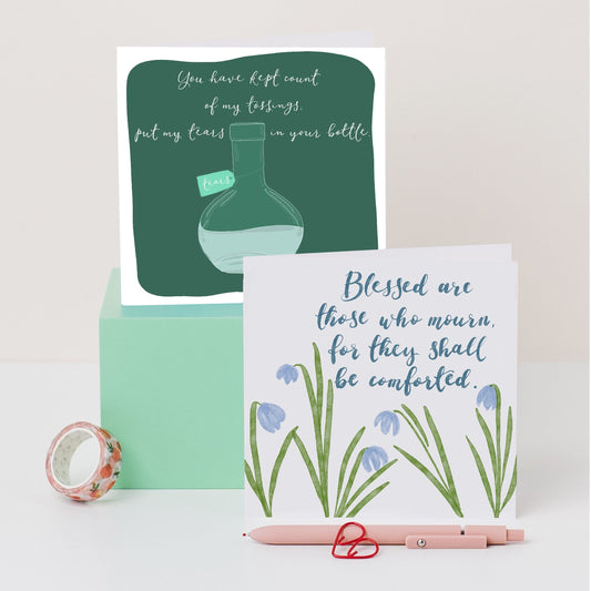 Christian Sympathy Card - Bottle of Tears And Hope Designs Cards