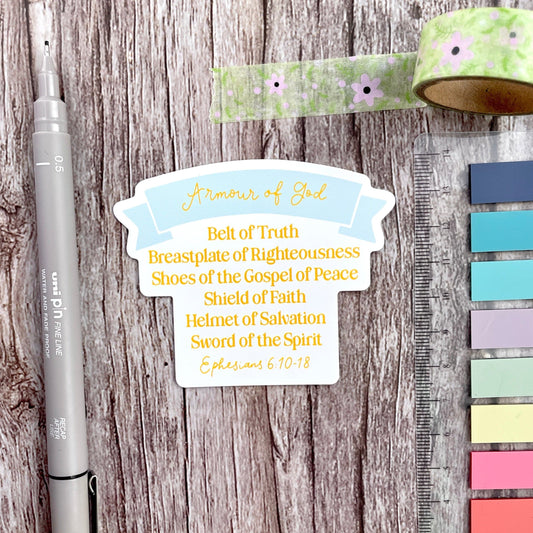 Christian Vinyl Sticker - Armour of God And Hope Designs stickers