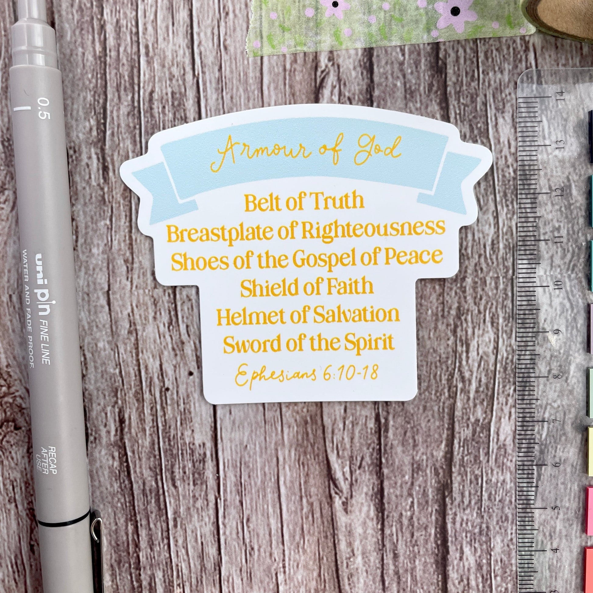 Christian Vinyl Sticker - Armour of God And Hope Designs stickers