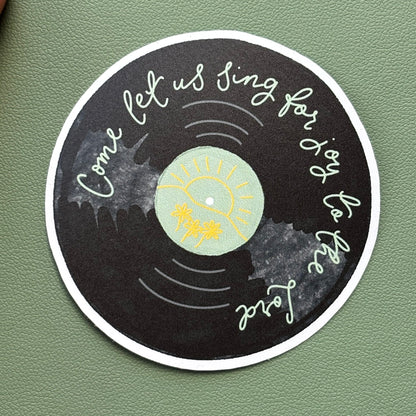Christian Vinyl Sticker - Come Let Us Sing For Joy To The Lord And Hope Designs stickers