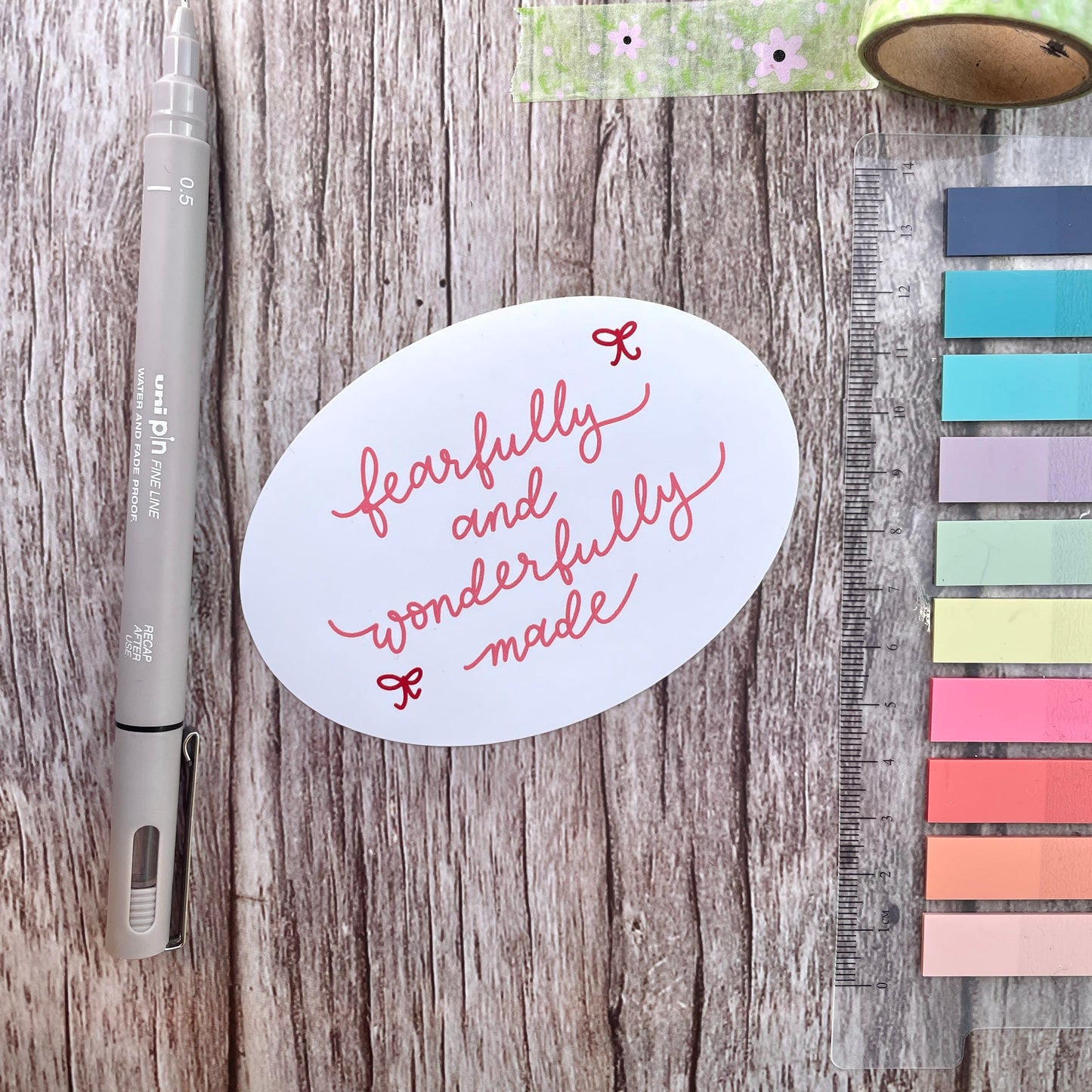 Christian Vinyl Sticker - Fearfully and Wonderfully Made And Hope Designs stickers