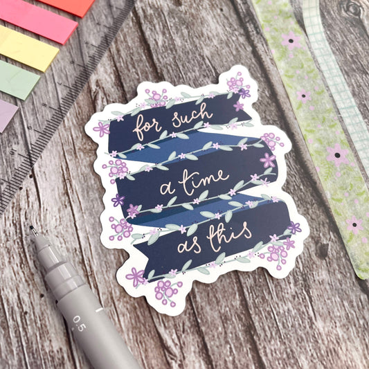 Christian Vinyl Sticker - For Such A Time As This Ribbon And Hope Designs stickers