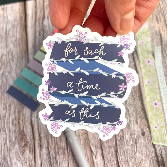 Christian Vinyl Sticker - For Such A Time As This Ribbon And Hope Designs stickers