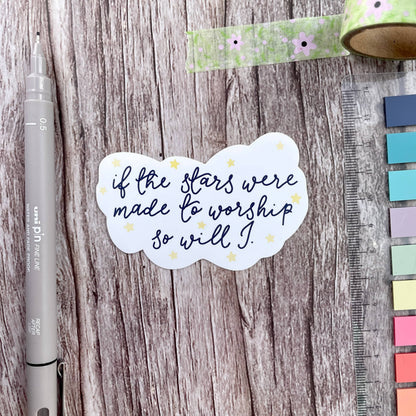 Christian Vinyl Sticker - If The Stars Were Made To Worship And Hope Designs stickers