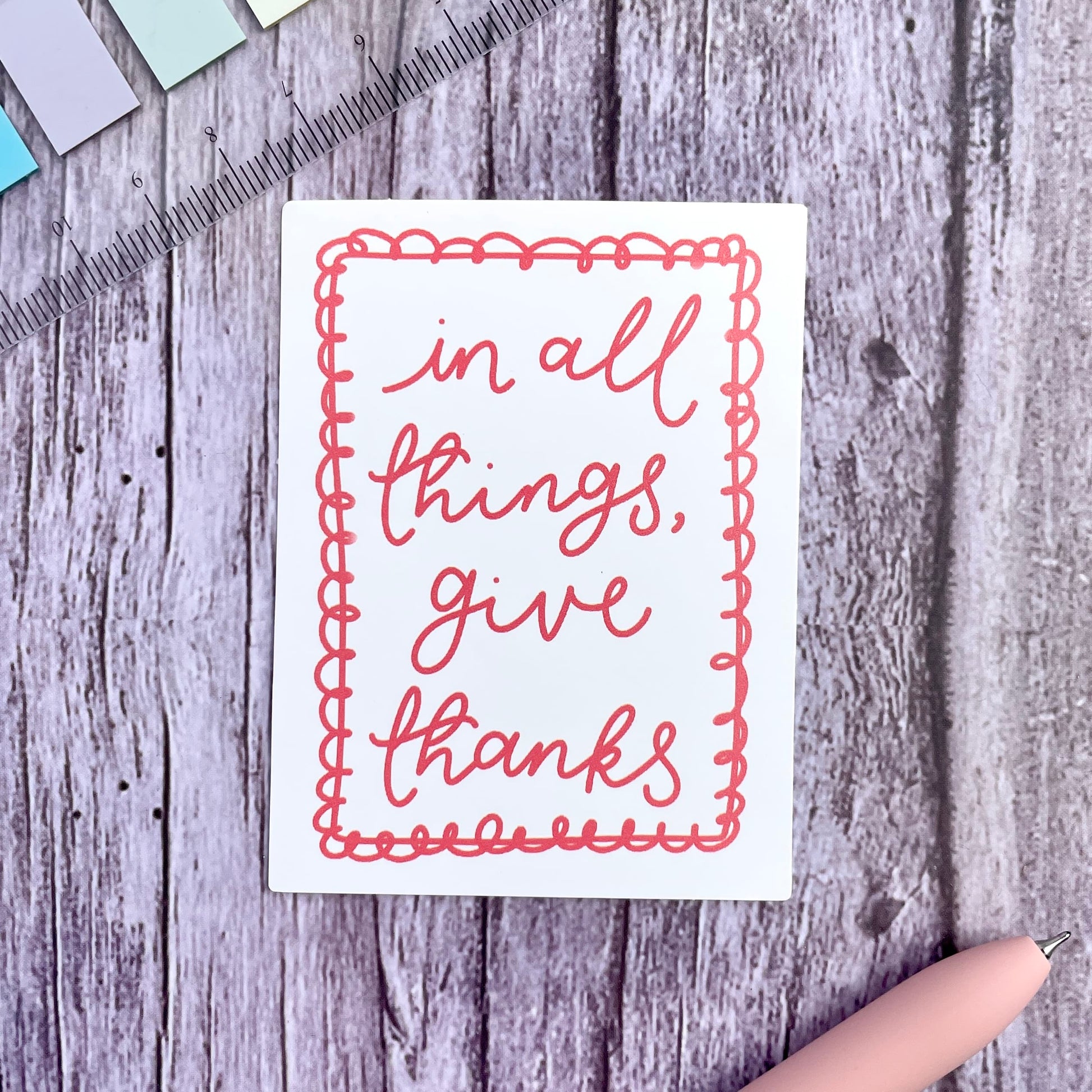Christian Vinyl Sticker - In All Things, Give Thanks And Hope Designs stickers