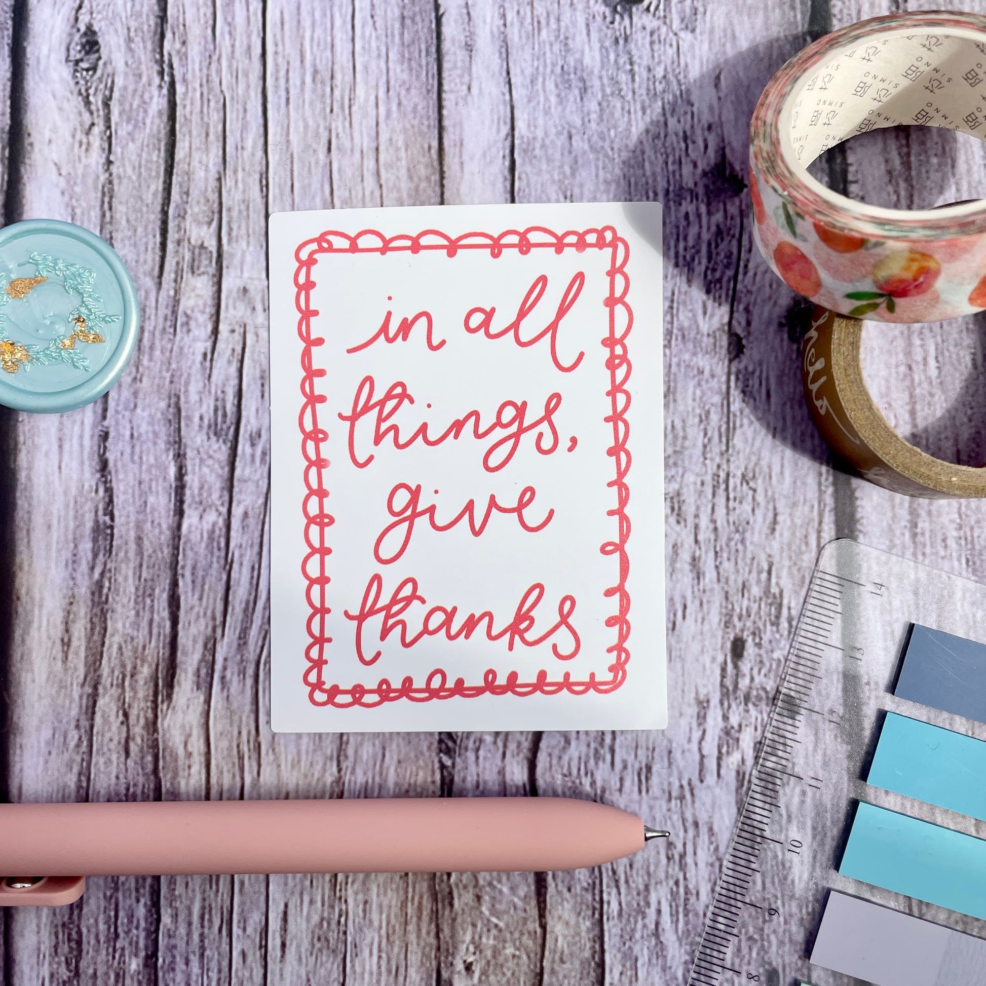 Christian Vinyl Sticker - In All Things, Give Thanks And Hope Designs stickers