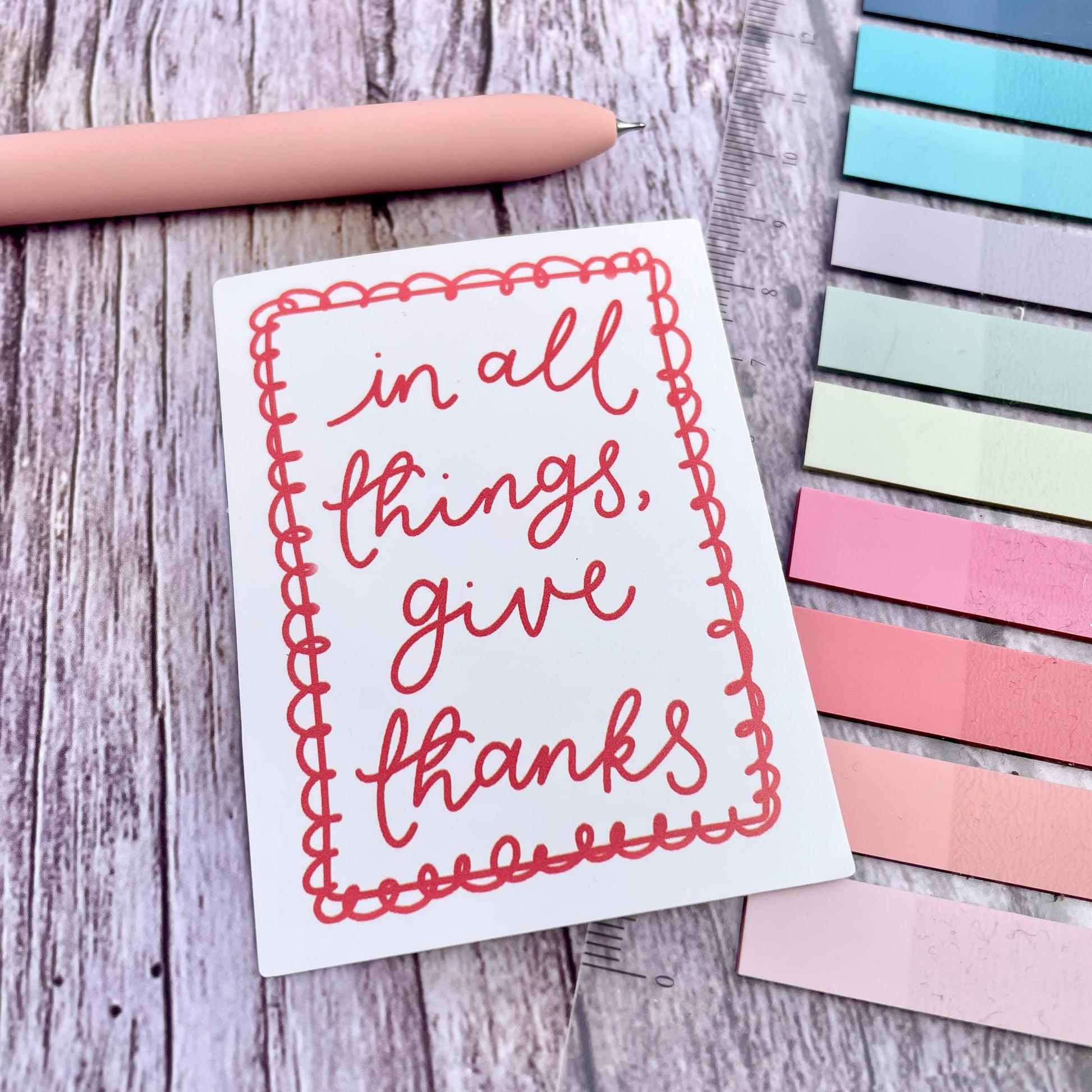 Christian Vinyl Sticker - In All Things, Give Thanks And Hope Designs stickers