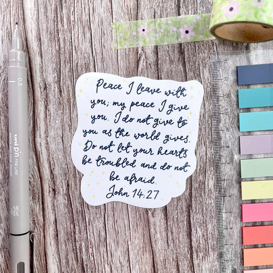 Christian Vinyl Sticker - Peace I Leave With You And Hope Designs stickers