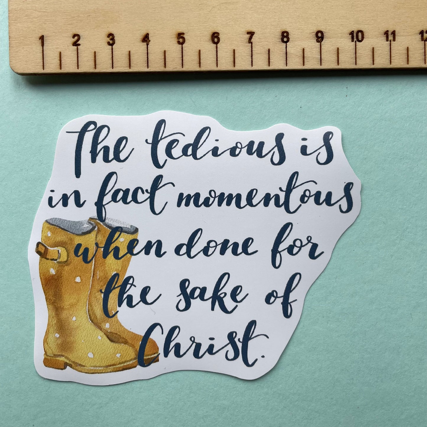 Christian vinyl sticker - tedious is momentous quote And Hope Designs stickers