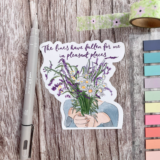 Christian Vinyl Sticker - The Lines Have Fallen For Me In Pleasant Places And Hope Designs stickers