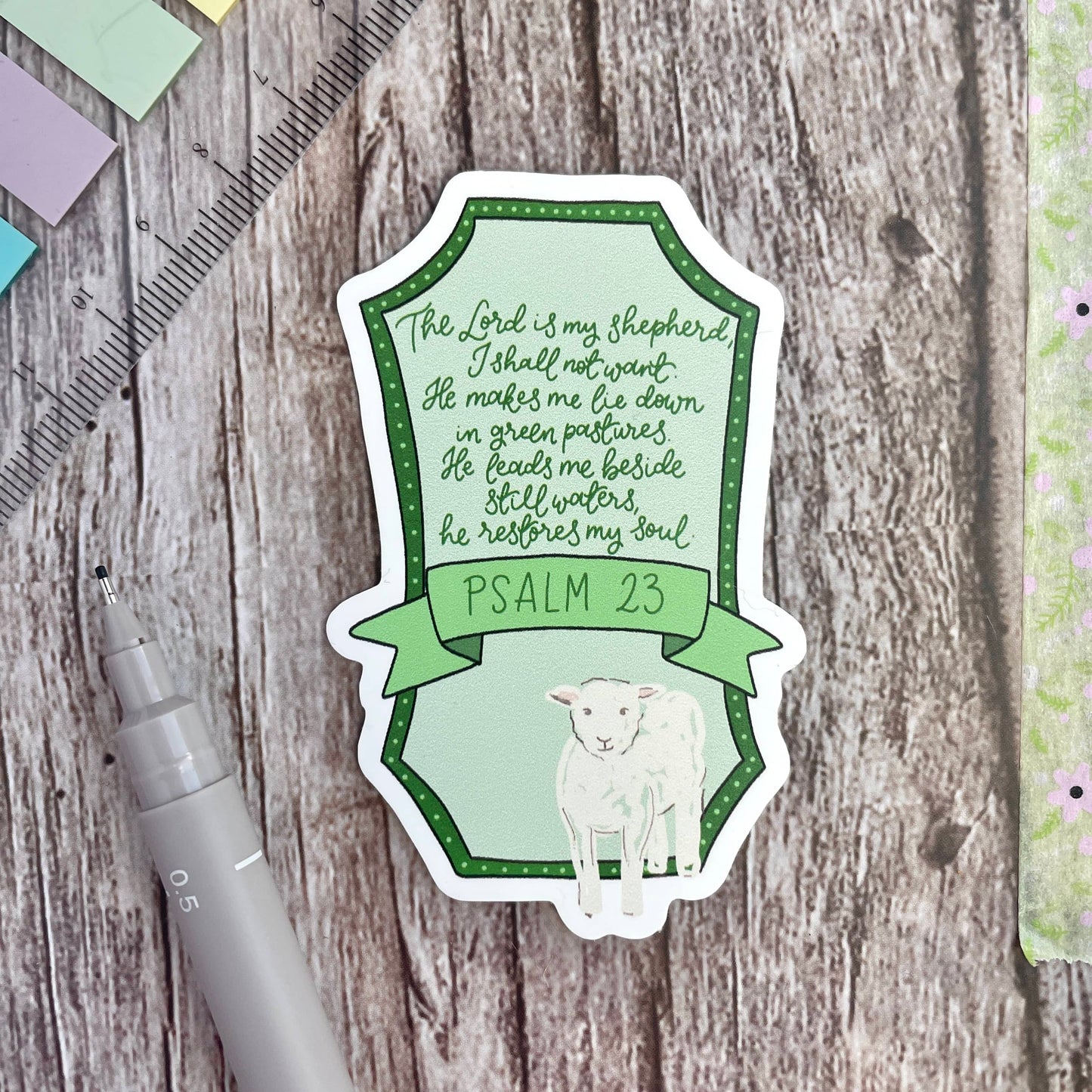 Christian Vinyl Sticker - The Lord is My Shepherd And Hope Designs stickers