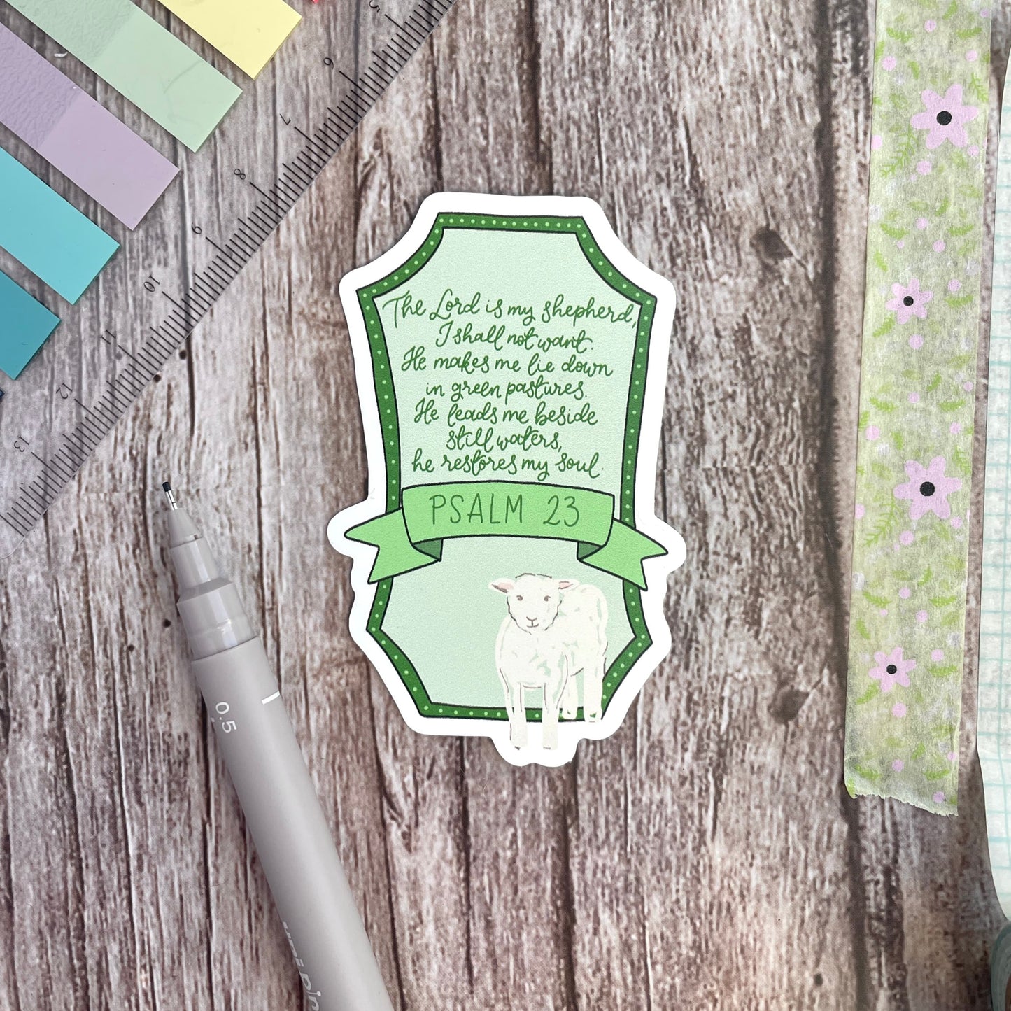 Christian Vinyl Sticker - The Lord is My Shepherd And Hope Designs stickers