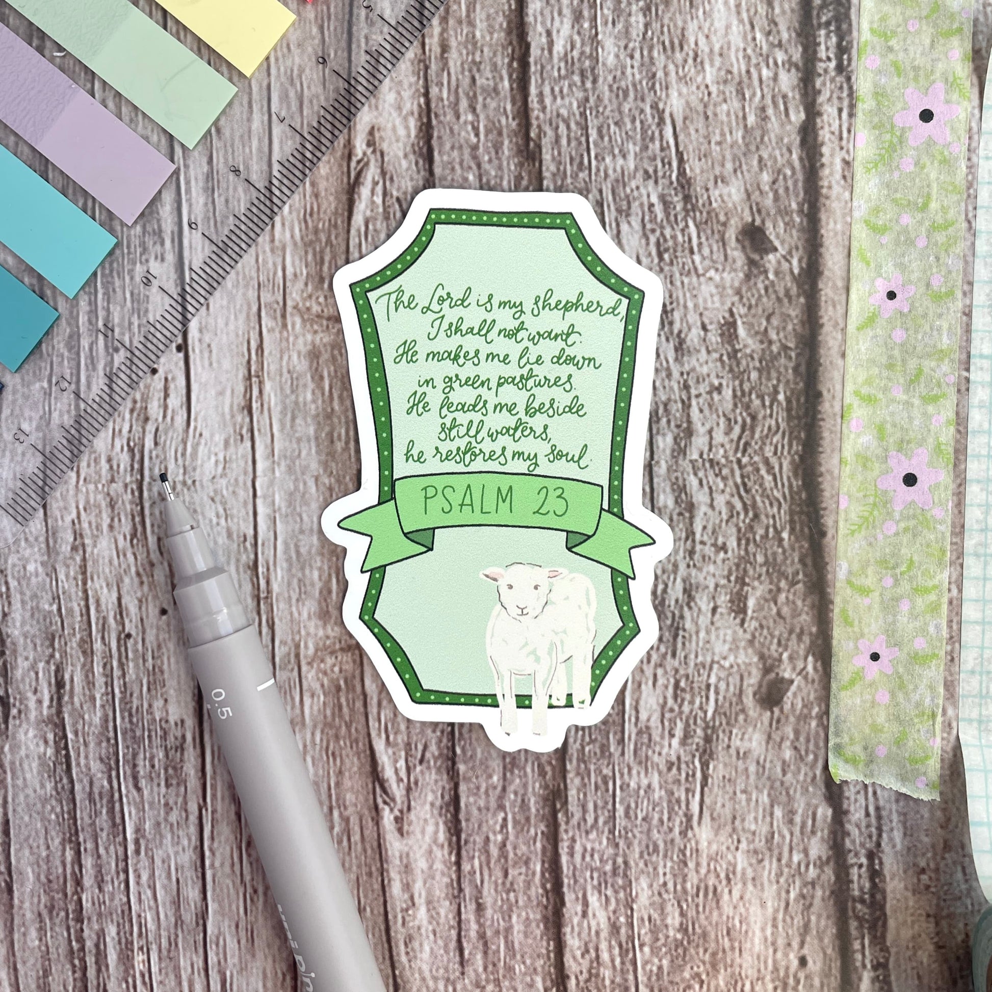 Christian Vinyl Sticker - The Lord is My Shepherd And Hope Designs stickers