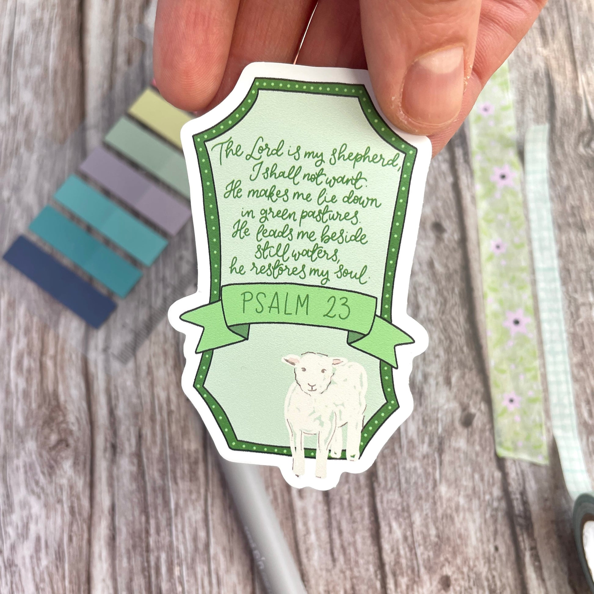 Christian Vinyl Sticker - The Lord is My Shepherd And Hope Designs stickers