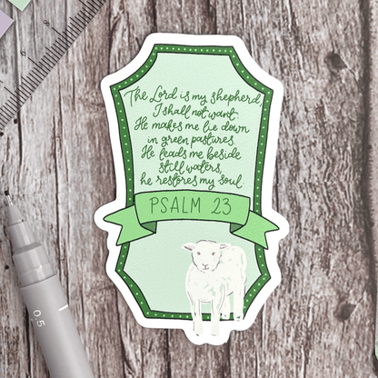 Christian Vinyl Sticker - The Lord is My Shepherd And Hope Designs stickers