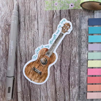 Christian Vinyl Sticker - The Lord is My Strength and Song And Hope Designs stickers