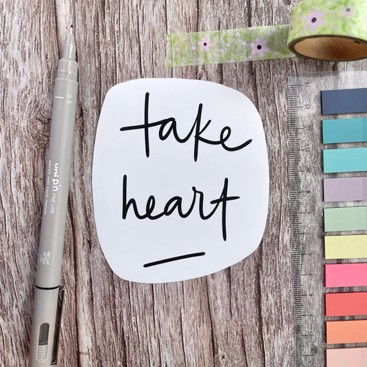 Christian Vinyl Stickers - Take Heart And Hope Designs stickers