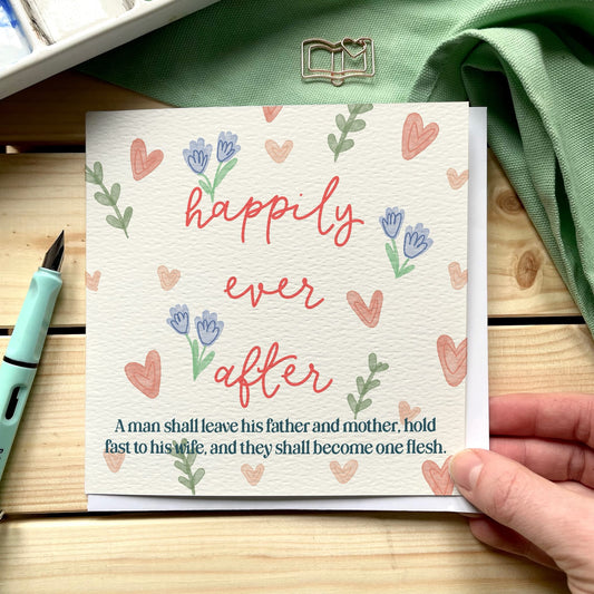 Christian Wedding Card - Happily Ever After And Hope Designs Cards