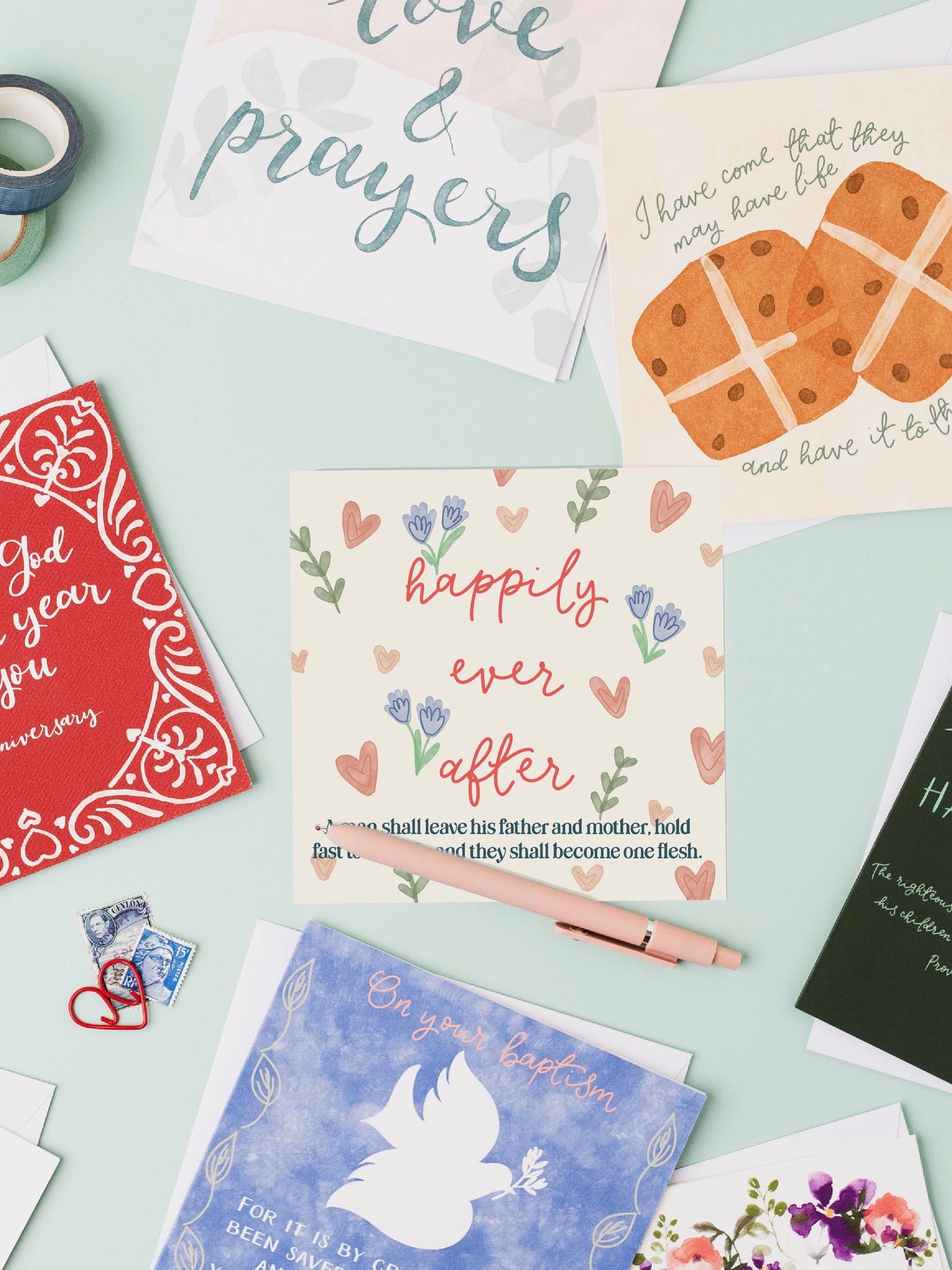 Christian Wedding Card - Happily Ever After And Hope Designs Cards