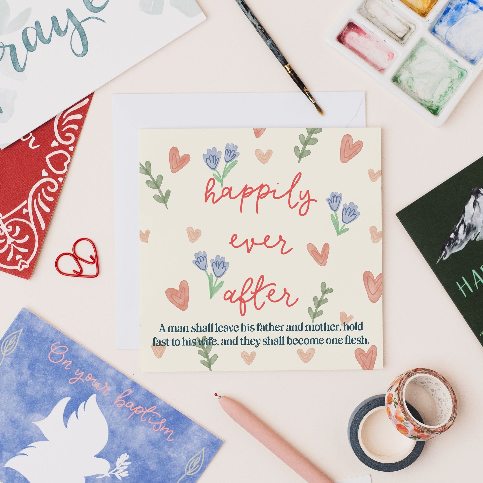Christian Wedding Card - Happily Ever After And Hope Designs Cards