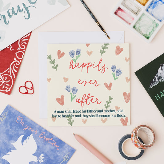 Christian Wedding Card - Happily Ever After And Hope Designs Cards