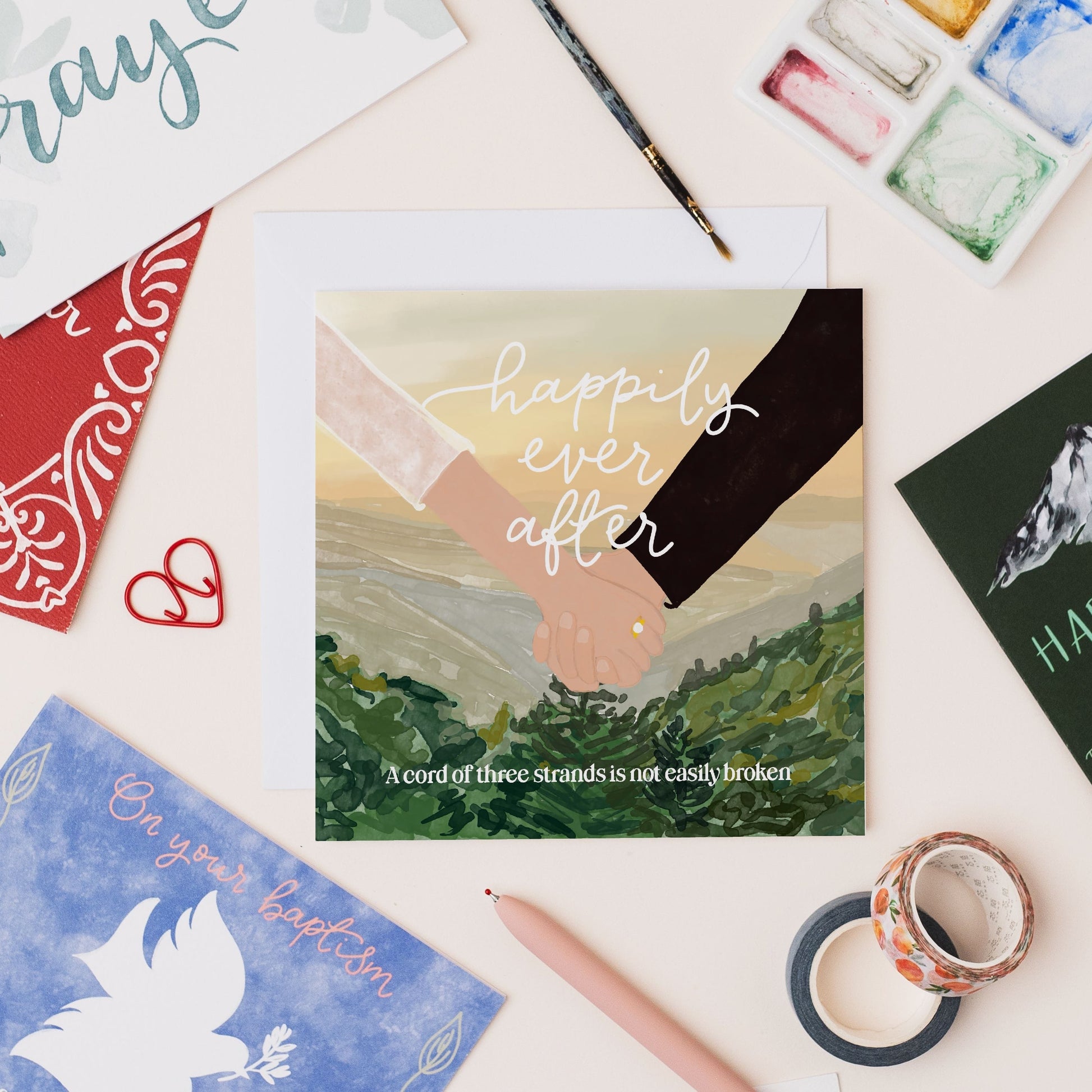 Christian Wedding Card - Happily Ever After Forest View And Hope Designs Cards