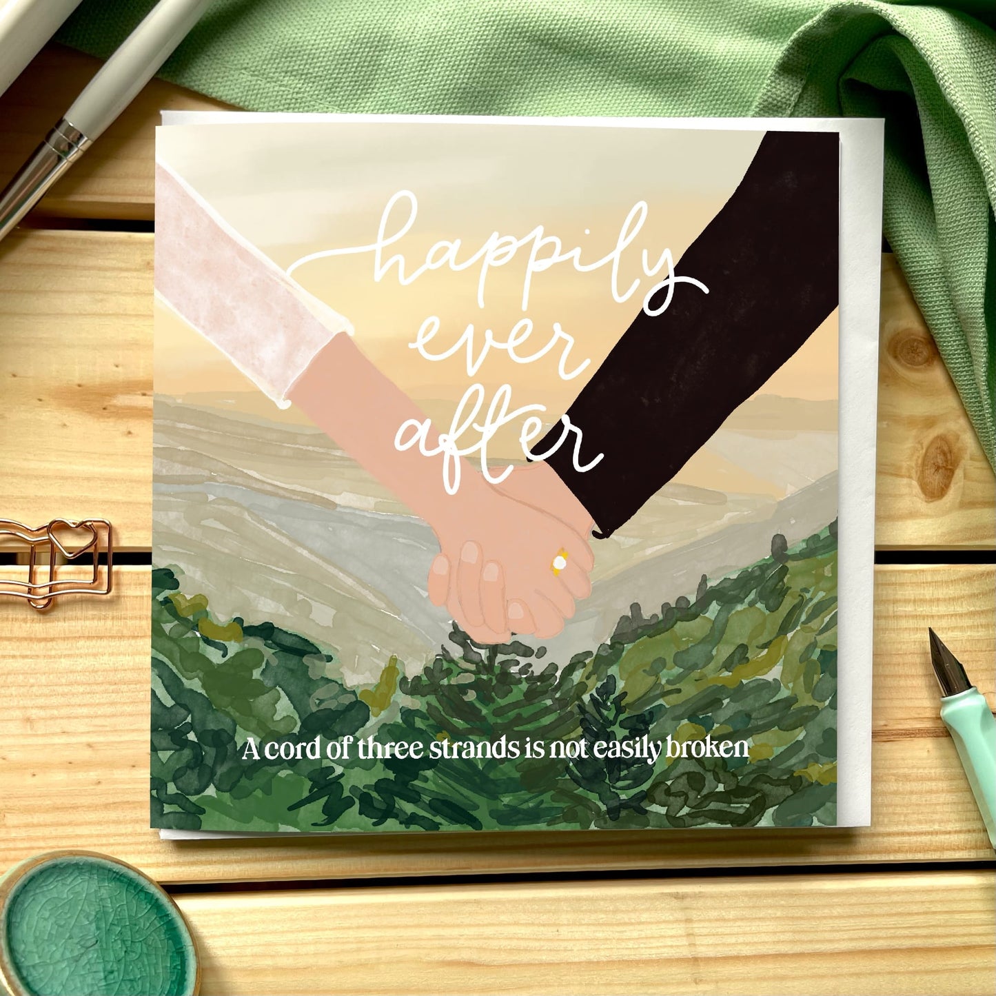Christian Wedding Card - Happily Ever After Forest View And Hope Designs Cards