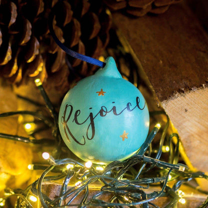 Christmas baubles - Christian calligraphy ceramic And Hope Designs Baubles