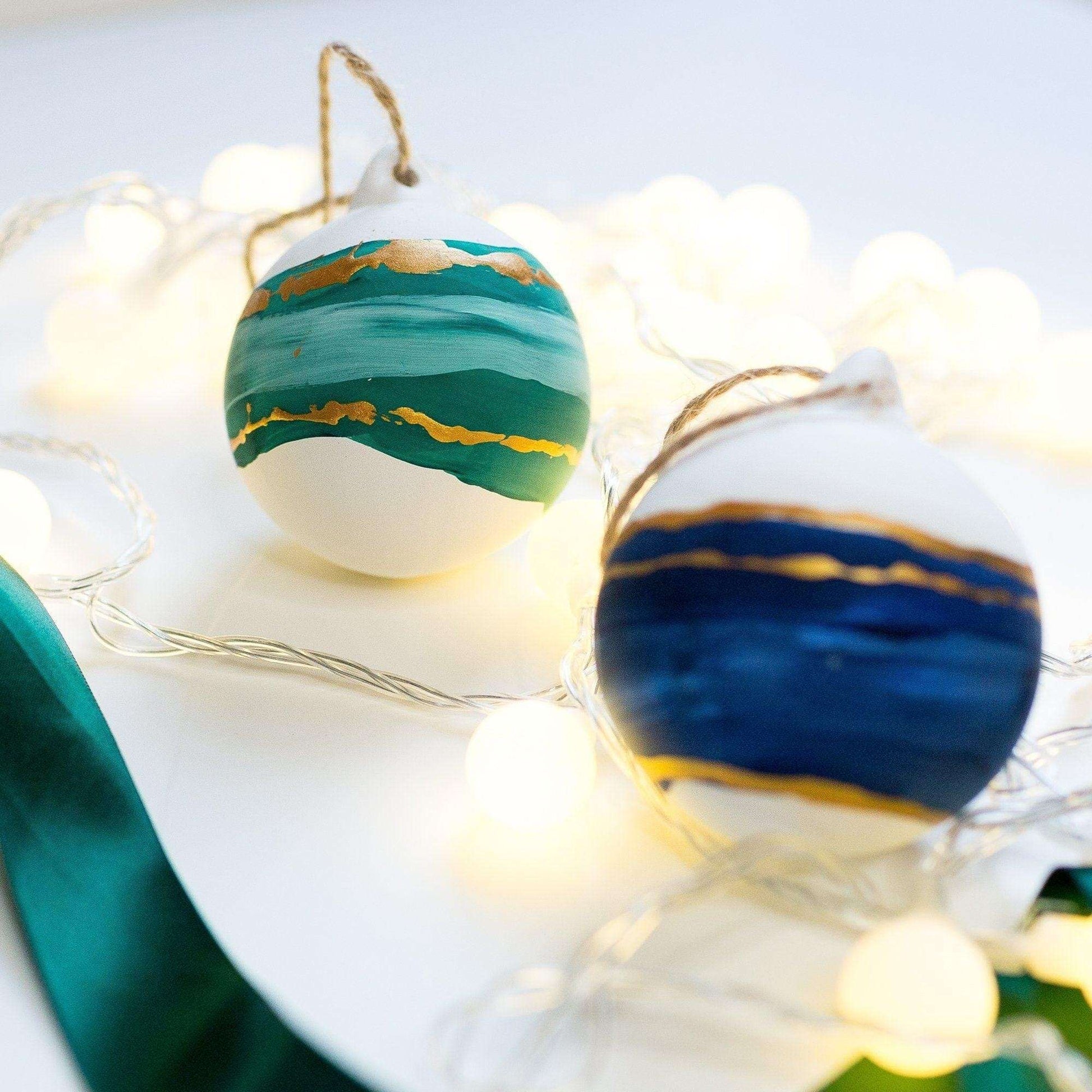 Christmas Baubles - nature inspired painted And Hope Designs Baubles