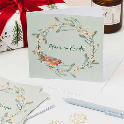 Christmas Card Pack - Peace On Earth Robin And Hope Designs Cards