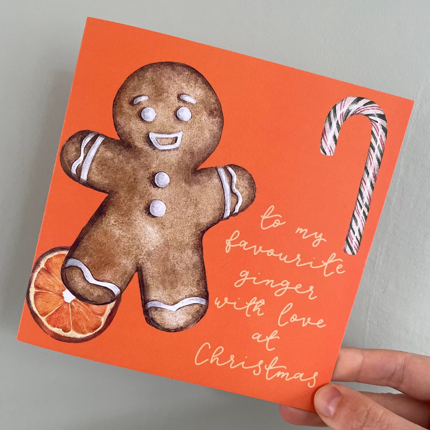 Christmas card - to my favourite ginger with love at Christmas And Hope Designs Cards